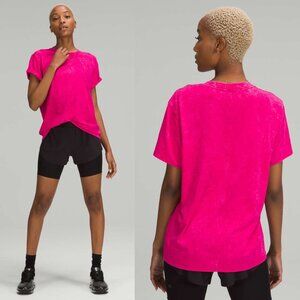 Lululemon Cloudy Wash Ripened Raspberry Pima Cotton Tencel All Yours Tee